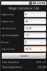 download Wage Calculator Lite apk